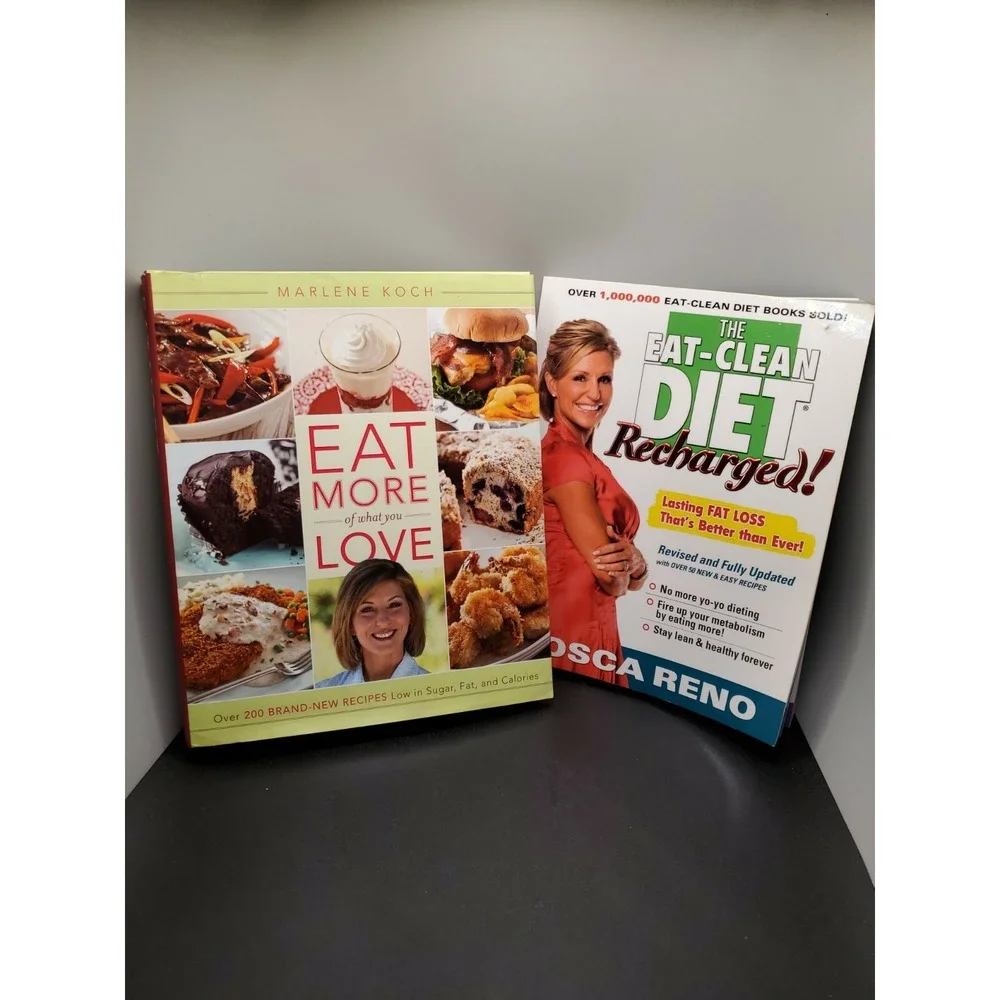2 books NEW Eat More of What You Love 200 Brand New Recipe and used Clean Diet